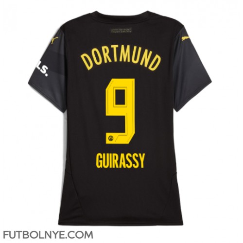 Camiseta Borussia Dortmund Serhou Guirassy #9 Visitante Equipación para mujer 2024-25 manga corta